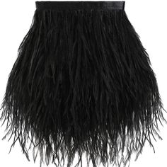 black ostrich feather purse on a white background with clippings to the side