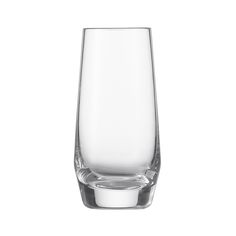 an empty glass on a white background