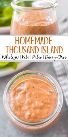 homemade thousand island sauce in a glass jar