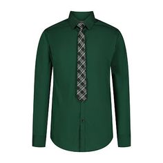 Elevate his formal wardrobe with this Van Heusen little and big boys' dress shirt and tie set. Made from a stretchy poplin cotton-blend, the shirt is cut for a regular-fit and has a point collar, long sleeves, and a button-down front. The tie is made from a woven fabric and attaches with a clip for easy dressing. # Pieces In Set: 2Included: 1 Clip-On Tie(s)2nd Piece Closure Type: Clip2nd Piece Fabric: Woven2nd Piece Fiber Content: 100% Polyester2nd Piece Care: Spot CleanFeatures: Clip-On, Stretc Shirt And Tie, Dress Shirt And Tie, Shirt Tie, Easy Dressing, Van Heusen, Tie Set, Big Boys, Tie Clip, Simple Dresses