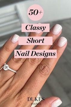 Classy Short Nail Designs, Short Natural Nails, Elegant Manicure, Cute Short Nails, Milky Nails, Nail Color Trends, Short Gel Nails, Look Short, Wedding Nails Design