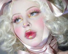 Cherub Makeup, Lip Plumper Gloss, Line Play, Gold Eyeliner, Makeup Lashes, Drag Makeup, Studio Color, Alternative Makeup