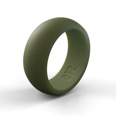 a green ring on a white background