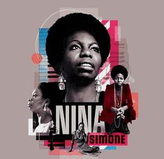 an image of a woman with afros on her face and the words nina above it