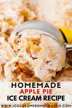 homemade apple pie ice cream recipe in a bowl