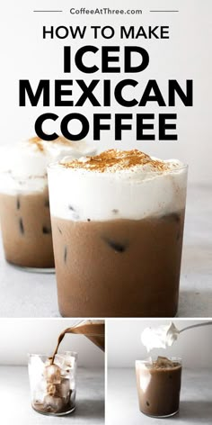 how to make iced mexican coffee with whipped cream on top and chocolate in the bottom