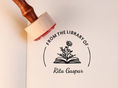 a rubber stamp with the words from the library of rio gauper on it