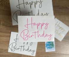 a happy birthday sign is on the table