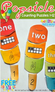 popsicle counting puzzles for kids to make