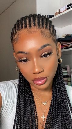 Cornrows Braids For Black Women, Big Box Braids Hairstyles, Feed In Braids Hairstyles, Box Braids Hairstyles For Black Women, Braids Hairstyles Pictures, Quick Braided Hairstyles, Protective Hairstyles Braids, Cool Braid Hairstyles