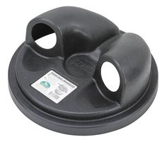 a black plastic object with two holes in it