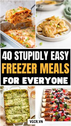 40 easy freezer meals for everyone to make in the fridge or on the stove