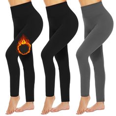 PRICES MAY VARY. 92% Polyester, 8% Spandex Imported FLEECE LINING INTERIOR - With Buttery Soft Fleece Interior, Our Heat-Tech Warm Leggings for Winter Will Fit You Like a Second Layer of Skin and Offer You Both Comfort & Warmth When Temperature Drops.Leggings for Women are Designed to Add Warmth and Style without Bulkiness, So You Can do any Activities Indoor & Outdoor. HIGH WAIST & NO FRONT SEAM - FULLSOFT Thermal Leggings for Winter Have an Elastic High Rise Waistband & Tummy Control That Cont Winter Workout Leggings, Leggings For Winter, Athleisure Brands, Fleece Lined Leggings, Thermal Pants, Lined Leggings, Thermal Leggings, Warm Leggings, Leggings Women