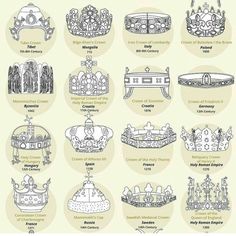 an image of different types of crowns and tiaras for children's birthdays