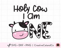 holy cow i am one cute 1st birthday svg-CreativeCatandCo Cow Birthday Parties, Homemade Business, Cake Boy, Farm Theme Birthday, 1st Birthday Girl, Cow Birthday, Cowgirl Art, Cowgirl Birthday, First Birthday Shirts