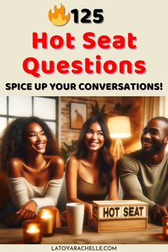 text reads - 125 hot seat questions, spice up your conversations! Crush Conversation Starters, Youtube Questions, Deep Conversation Topics, Couples Quiz