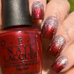 Red Nails With Sparkle Tips, Hombre Christmas Nails, Christmas Ombré Nails, Red Glitter Ombre Nails, Ombré Christmas Nails, Red Sparkle Nails Acrylic, Holiday Ombre Nails, Christmas Nails 2022 Short, Elegant Christmas Nails Classy