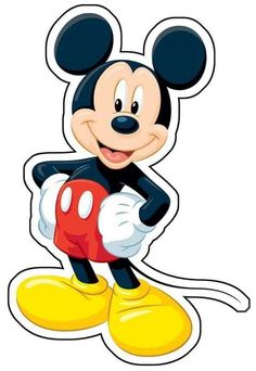 a mickey mouse cartoon character with yellow shoes