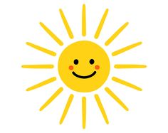 a yellow sun with a smiling face on it's chest and rays coming out