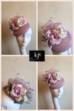 KJ Millinery-ready to wear "Abigail" Lilac Fascinator, Diy Fascinator, Wedding Hats For Guests, Aol Mail, Pretty Hats, Sinamay Hats, You've Got Mail, Floral Hat, Elegant Hats