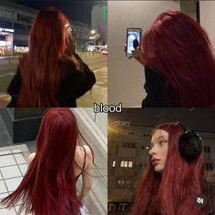 Pretty Shoulder Length Hairstyles, Candy Red Hair, Red Hair On Pale Skin, Garnet Red Hair, Shiny Red Hair, Pick A Boo Hair, Vivid Red Hair, Brown Cherry Hair