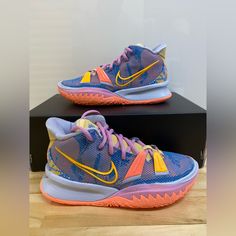 Brand New With Box. Missing Lid. Pink Nike Basketball Shoes With Cushioned Footbed, Nike Pink Basketball Shoes With Cushioned Footbed, Nike Pink Basketball Shoes With Air Max Cushioning, Nike Pink Custom Sneakers With Abzorb Midsole, Zapatillas Kyrie Irving, Kyrie Shoes, Zapatillas Nike Basketball, Basketball Shoes Kyrie, Basket Shoes