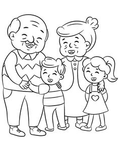 an adult and two children standing next to each other with their arms around one another