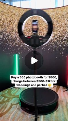 an image of a tripod with lights on it and the text, buy a 360 photo booth for $ 800