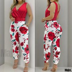 High Waist Jumpsuit, Romper Long Pants, African Clothes, Wrap Jumpsuit, Belt Jumpsuit, Jumpsuit Elegant, Long Jumpsuits, Work Wear Women, Printed Jumpsuit