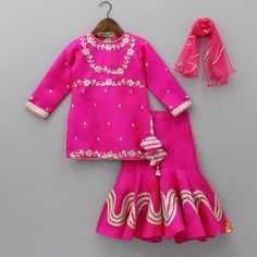 Girls Indian Ethnic Wear Pink Kurti, Kids Designer Dresses, Baby Videos, Net Dupatta, Funny Baby