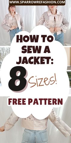 how to sew a jacket 8 sizes free pattern