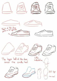 an image of how to draw shoes