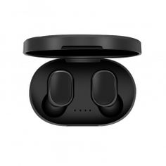 an image of the airpods in black with two different buttons on each earpiece