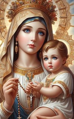 the virgin mary and child jesus