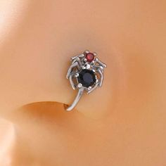 This Unique Piece Is A Wonderful Addition To Your Wardrobe And Your Style; Sure To Get Lots Of Compliments! Fun And Easy To Wear! No Piercing Required! Can Be Worn On The Left Of Right Side Of Your Nose! Great For Halloween Or Anytime! Gsun2450m0006ge Side Nose Piercing, Facial Jewelry, Jeweled Spider, Facial Piercing, Nose Cuff, Silhouette Necklace, Boho Drop Earrings, Heart Costume, Velvet Choker Necklaces