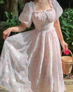 Princess Fairy Dress, Cottagecore Dresses, Party Midi Dress, Cottage Core Dress, Princess Fairy, France Vintage, Cottagecore Dress, Korean Fashion Dress, Midi Dress Party