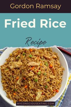 Fried rice with a sprinkle of herbs Gordon Ramsay Home Cooking, Special Fried Rice Recipe, Gordon Ramsay Recipes, Best Fried Rice, Pappadeaux Seafood, Chef Ramsey