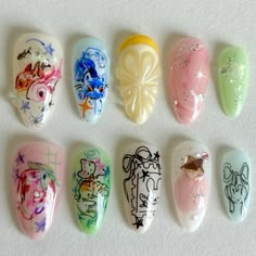 de1cedclaws on insta Office Appropriate Nails, Draw On Nails, Silly Nails, Crochet Trinkets, Beachy Nails, Retro Nails, Crochet Market, Gothic Nails, Pretty Aesthetic