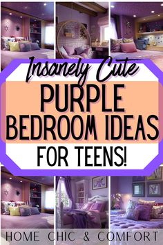 teen bedroom ideas, teen bedroom decor, purple bedroom ideas, celestial room, witchy bedroom, lavender bedroom, purple room decor, purple bedroom decor, purple bedroom aesthetic, teen bedroom designs, teen room decor Baddie Room, Girl Bedroom Ideas, Cream Furniture