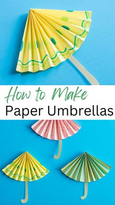 how to make paper umbrellas with the title overlay