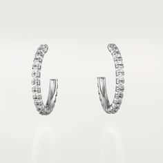 CRB8301226 - Etincelle de Cartier earrings, small model - White gold, diamonds - Cartier Cartier Wedding Rings, Buccellati Jewelry, Diamond Facts, Cartier Earrings, Cartier Necklace, Tiaras Jewellery, White Gold Wedding Rings, Girly Jewelry, Earrings Collection