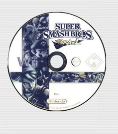 the dvd cover for super smash bros, with an image of some characters on it