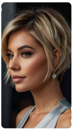 Side Parted Pixie Bob, Mom Cut Thick Hair, Hot Mom Haircut, Hair Bobs, Hot Hairstyles, Short Mom, Mom Haircuts, Manic Pixie, Κούρεμα Bob