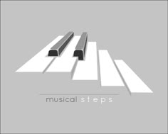 the cover art for musical steps, which is featured in an image with black and white lines