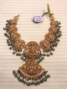 Premraj Shantilal Jain Jewellers, Emeralds Necklace, Lakshmi Haram, Simple Diamond Jewelry, Antique Gold Jewelry Indian, Online Gold Jewellery, Antique Jewellery Designs, Gold Jewelry Simple Necklace, Beautiful Gold Necklaces