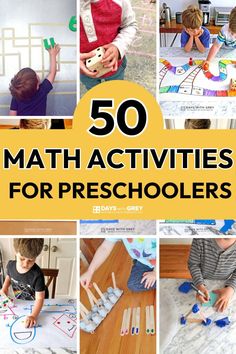 50 math activities for preschoolers