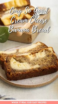 Cream Cheese Banana Bread on a bread. Cream Cheese Banana Bread, Quick Bread Recipe, Quick Bread Recipes, Cream Cheese Filling, Banana Recipes, Pastry Recipes, Best Dessert Recipes, Banana Bread Recipes, Quick Bread