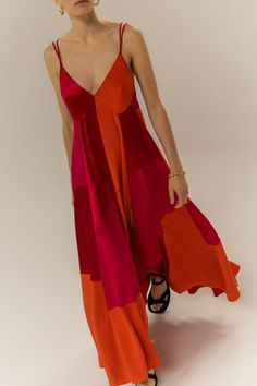 The Magdalena Dress by Heirlome is a patchwork a-line dress in heavy silk satin and silk crepe with double straps. Travel Fits, Statement Dress, Upcycled Fashion, Silk Maxi Dress, Wedding Guest Dresses, Crepe Dress, Silk Crepe, Silk Chiffon, Minimal Fashion