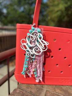 Bogg Bag Charm Bogg Bag Monogram Bogg Bag Accessory | Etsy Bag Accessories Diy, Beach Themed Bedroom, Bag Trends, Big Bags, Custom Embroidery, Bag Organization