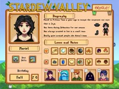 a screen shot of the game stardew valley, which is available for free